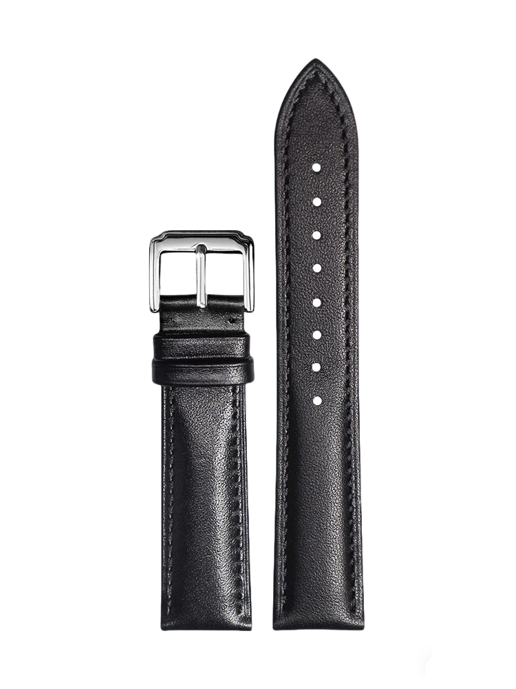 Luxury Watch Longines - 男性用高級時計バンド、オメガ、ロンジン、IWC用フルグレインレザーストラップ、20mm 22mmデプロイメントバックル交換用ストラップ、ブラック