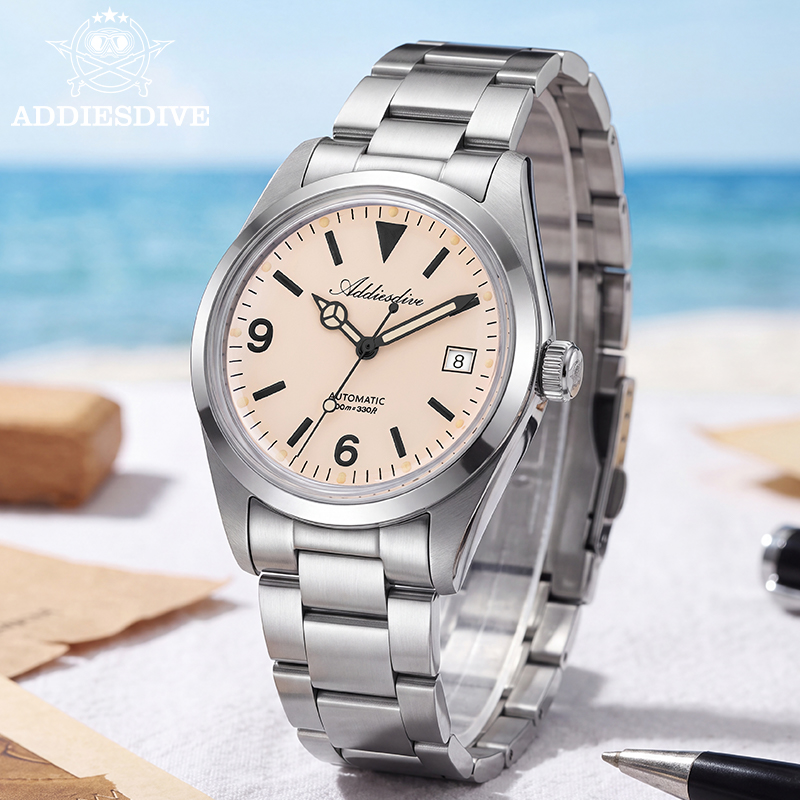 Luxury Watch Second Hand - ADDIESDIVE 女性用自動機械式時計 36mm サファイアクリスタル 316L ステンレススチール