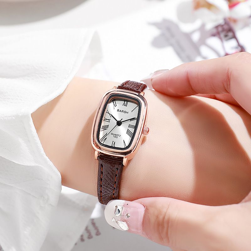 Luxury Watch Vintage - ファッションクォーツ時計女性ヴィンテージ高級ギフト腕時計レディースシンプルなレザーストラップ長方形ダイヤル腕時計ドロップシッピング