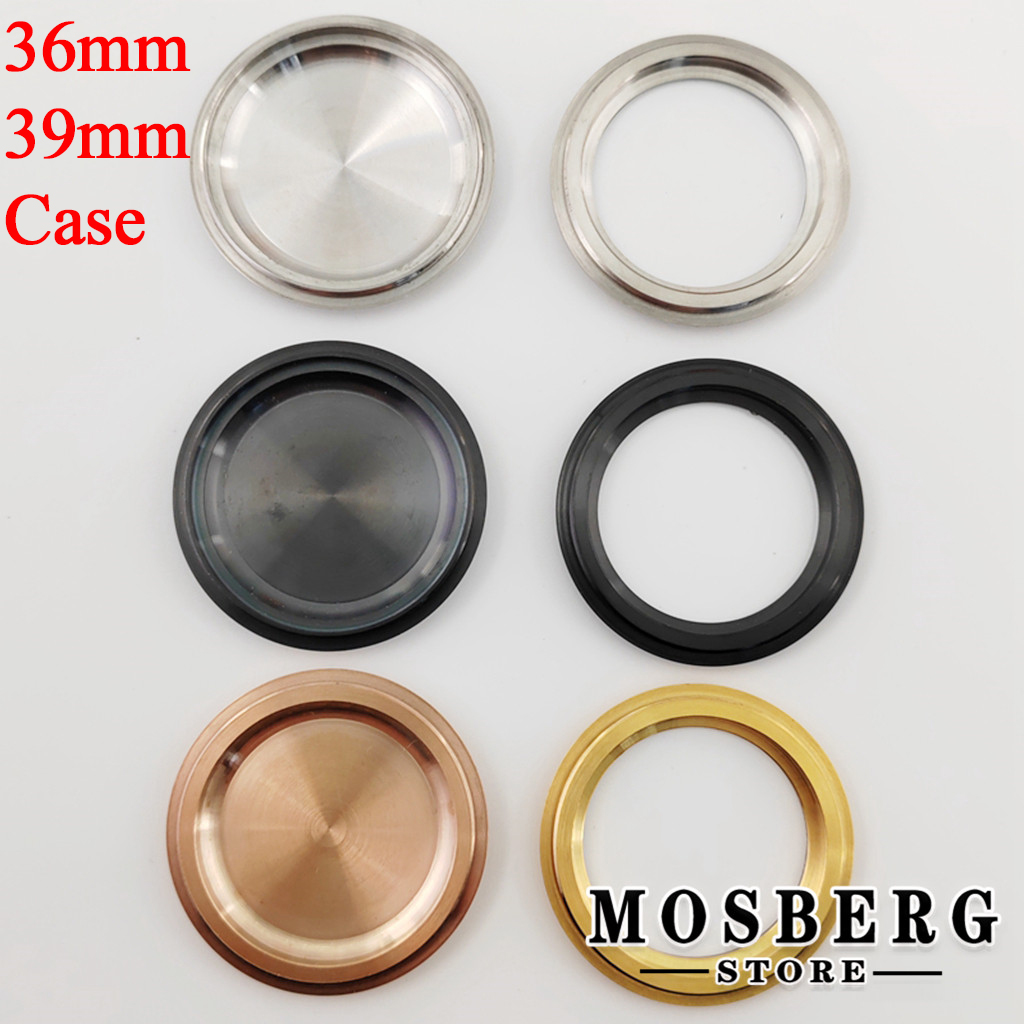 Exhibition Caseback - ステンレス鋼のボトムケース,無地,ピンクゴールド,36mm,39mm