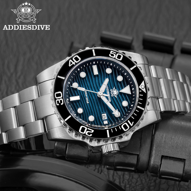 Luxury Watch Longines - ADDIESDIVE 41mm AD2537 メンズ腕時計 20気圧防水 3D砂漠テクスチャ