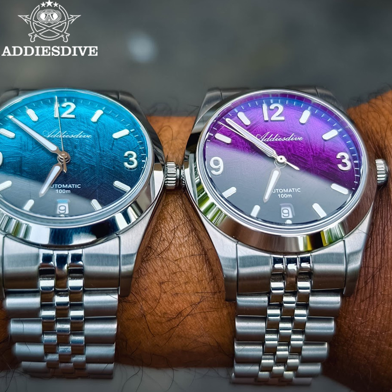 Luxury Watch Second Hand - ADDIESDIVE 新しい自動機械式時計 AD2547 トップブランドのサファイアガラス男性腕時計発光 100 メートル防水スポーツ時計