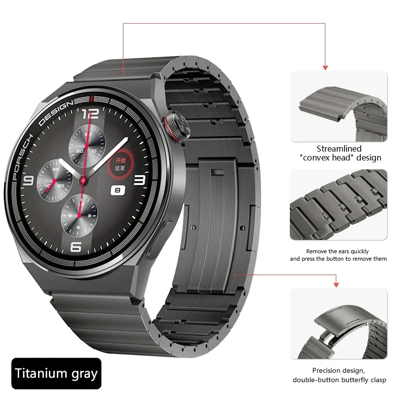 Luxury Watch Galaxy - 22 ミリメートルクイックフィットチタンメタルバンド Huawei 社 GT2 GT3