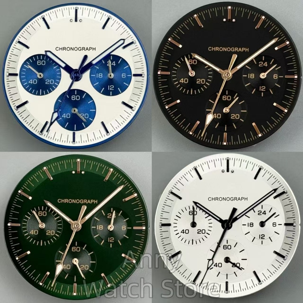 Exhibition Caseback - 滅菌済み VK63 ムーンウォッチ文字盤 31.5mm 針付き 夜光付き