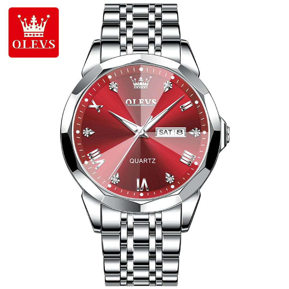 OLEVS ブランドオリジナルビジネスメンズクォーツ時計ウィ - Luxury Watch Maker のレビューと価格
