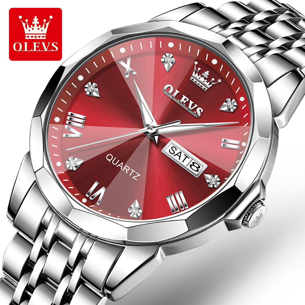OLEVS ブランドオリジナルビジネスメンズクォーツ時計ウィ - Luxury Watch Maker のレビューと価格