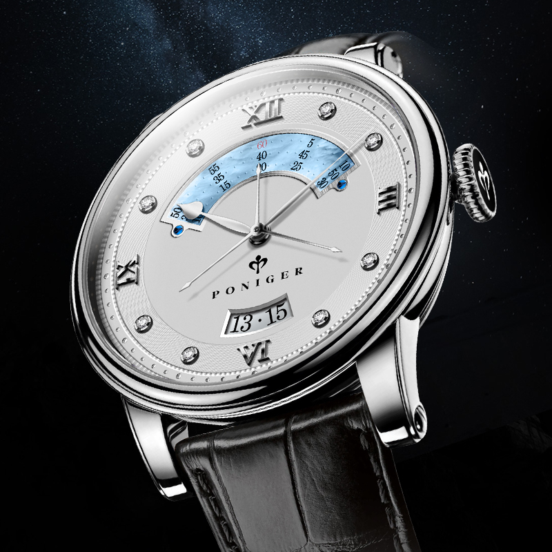 PONIGER 42mm メンズ高級腕時計 男性用 三分割秒 - Luxury Watch Second Hand のレビューと価格