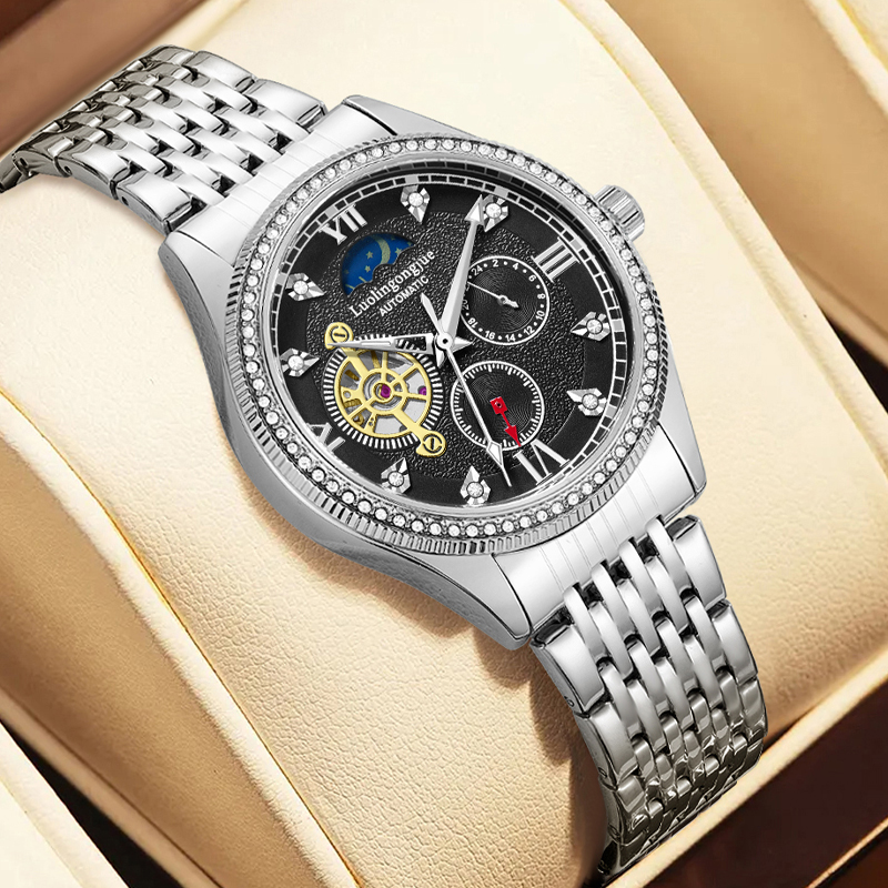 高級ビジネスメンズ腕時計、全自動機械式時計、中空デザイン、フ - Luxury Watch Name Brands のレビューと価格