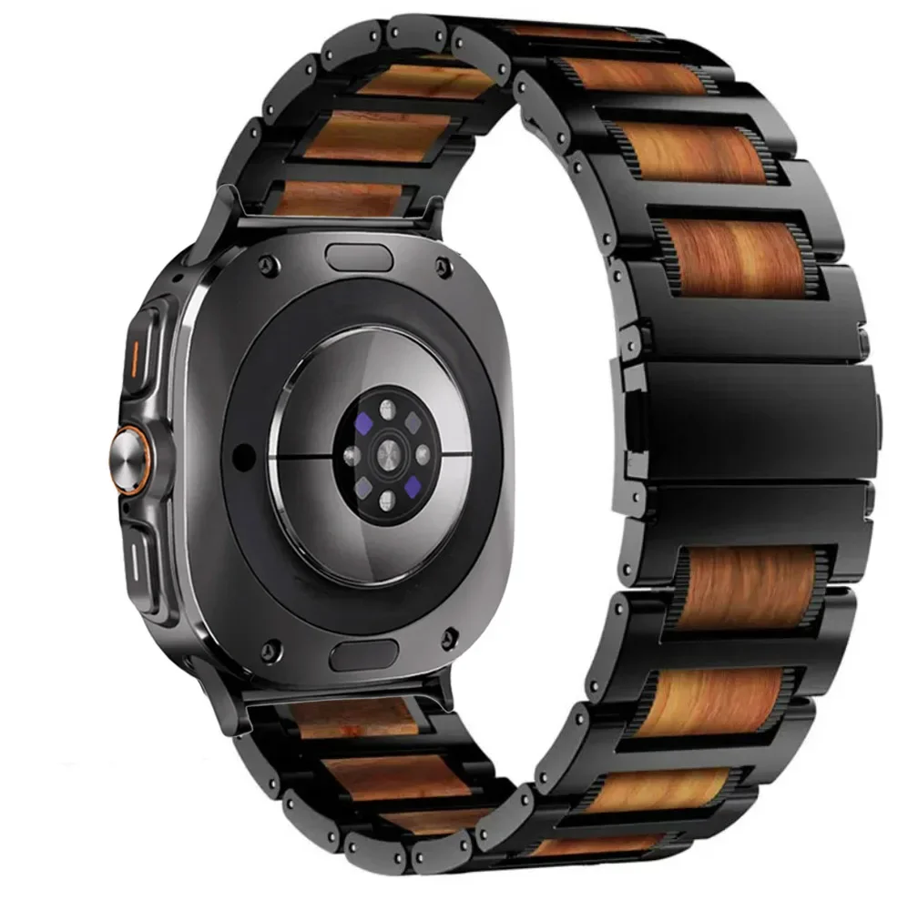 高級ローズウッド + メタルストラップサムスンギャラクシーウ - Luxury Watch Galaxy のレビューと価格