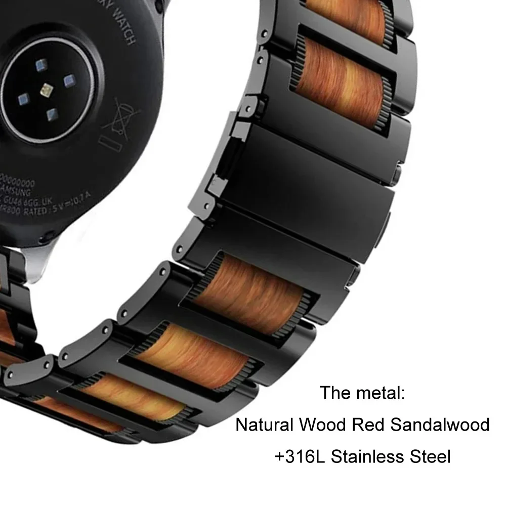 高級ローズウッド + メタルストラップサムスンギャラクシーウ - Luxury Watch Galaxy のレビューと価格