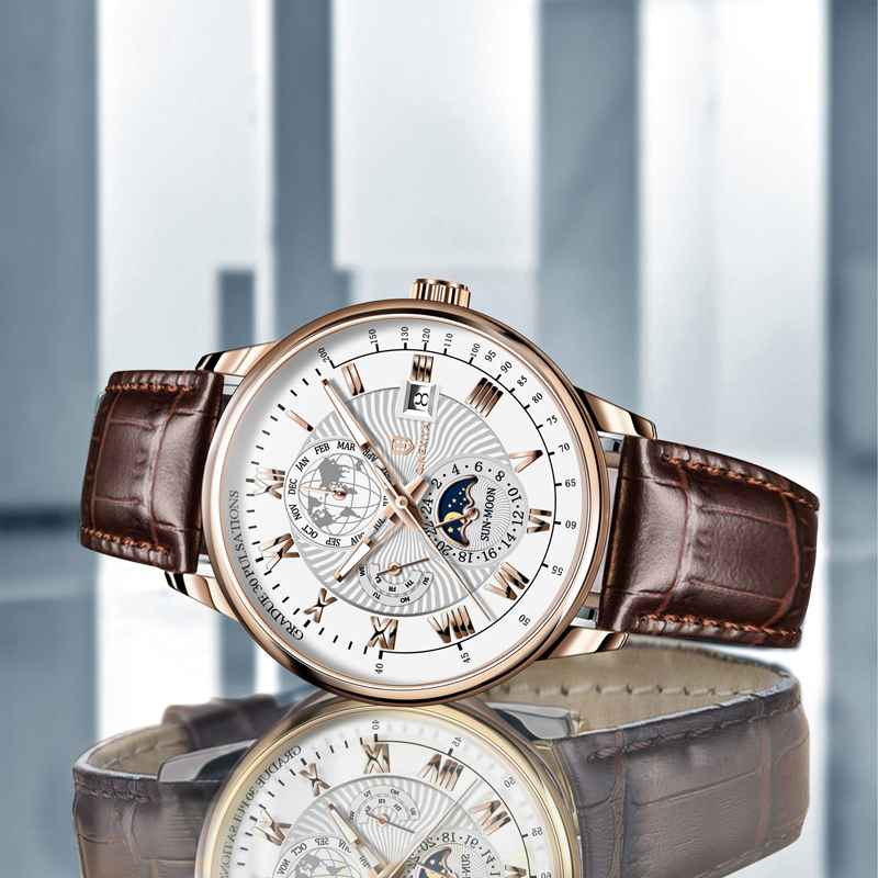 QINGXIYA ブランドファッションレザークォーツ時計男性 - Luxury Watch And Price のレビューと価格