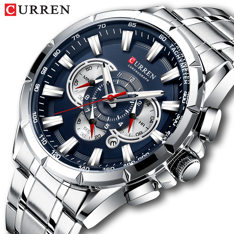 カレン-男性用腕時計,防水,ミリタリー,ステンレススチール, - Luxury Watch Maker のレビューと価格