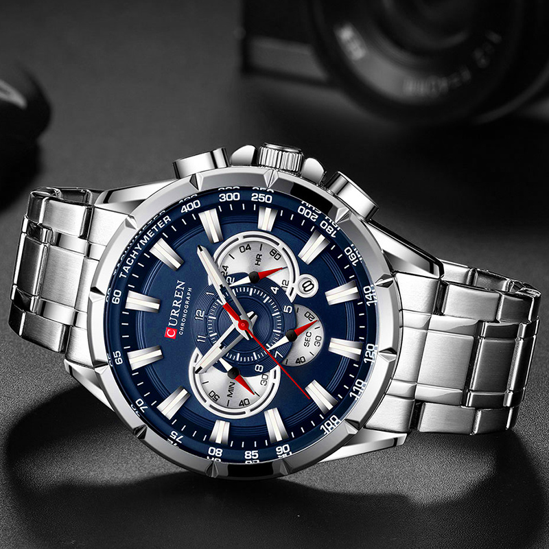 カレン-男性用腕時計,防水,ミリタリー,ステンレススチール, - Luxury Watch Maker のレビューと価格