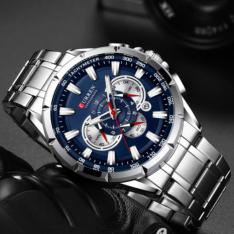 カレン-男性用腕時計,防水,ミリタリー,ステンレススチール, - Luxury Watch Maker のレビューと価格