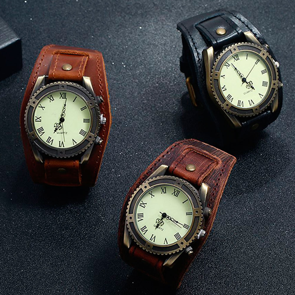 2025 ホット販売ヴィンテージ牛革ブレスレットウォッチ男性 - Luxury Watch Vintage のレビューと価格