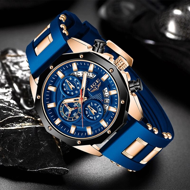 Ligeファッション男性時計トップブランド高級シリコンスポー - Luxury Watch Maker のレビューと価格