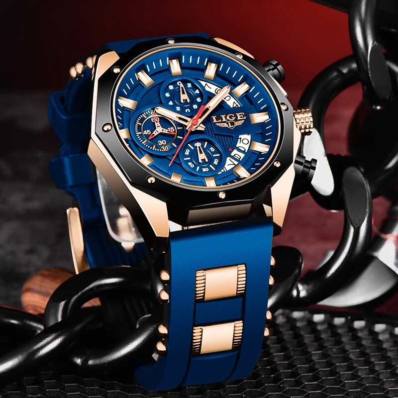 Ligeファッション男性時計トップブランド高級シリコンスポー - Luxury Watch Maker のレビューと価格