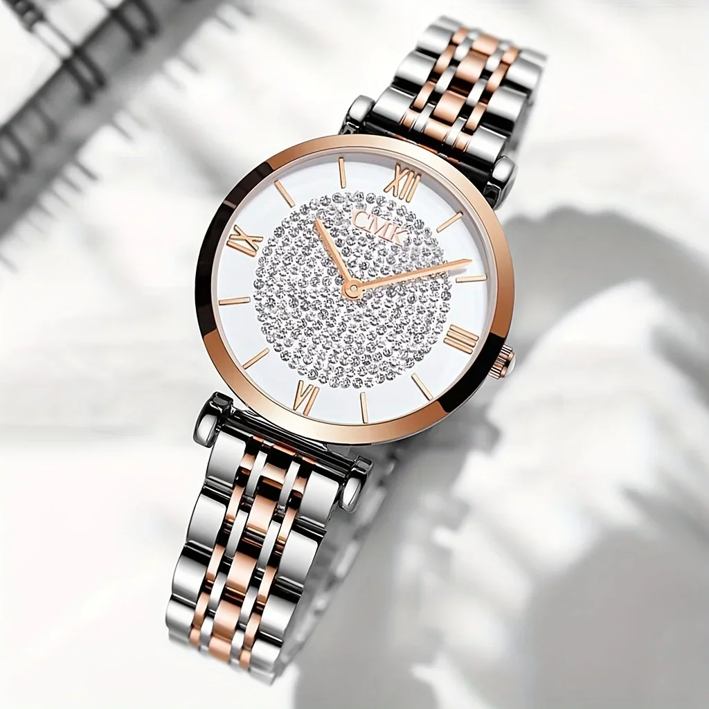 ローマ数字のクォーツ時計,ラインストーンの装飾が施されたラウ - Luxury Watch Vintage のレビューと価格