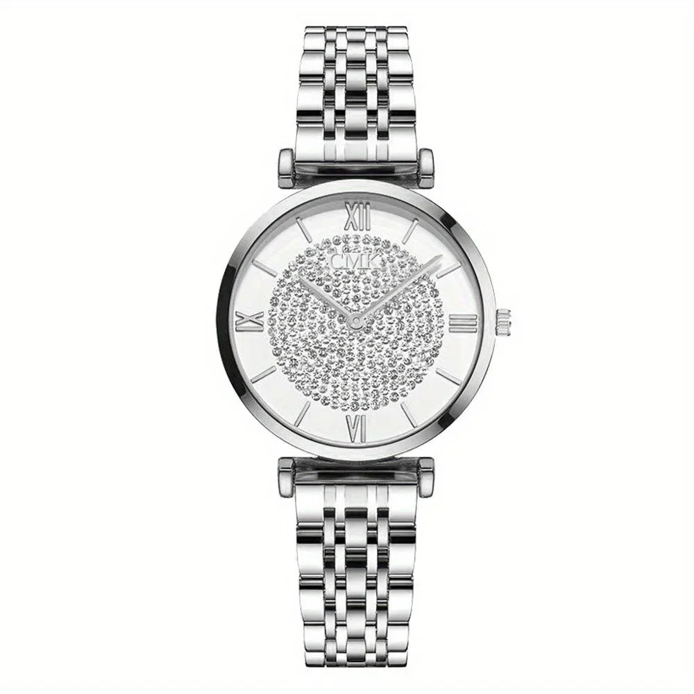 ローマ数字のクォーツ時計,ラインストーンの装飾が施されたラウ - Luxury Watch Vintage のレビューと価格