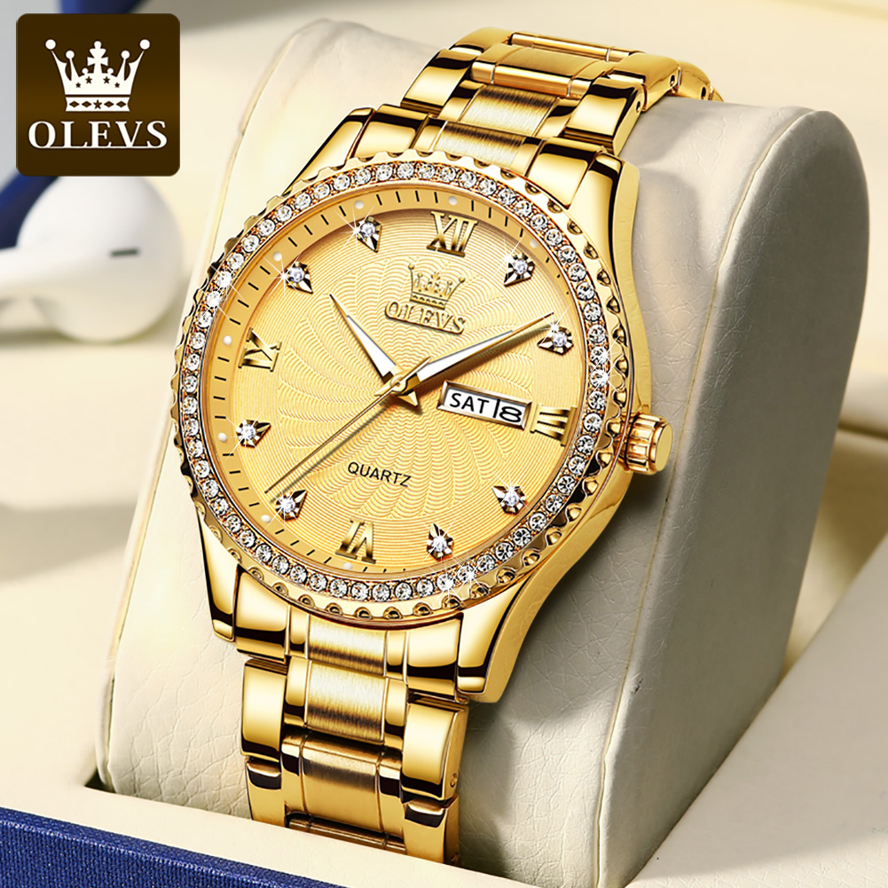 OLEVS 5565 高級ブランドクォーツ時計男性用防水ダイ - Luxury Watch Maker のレビューと価格