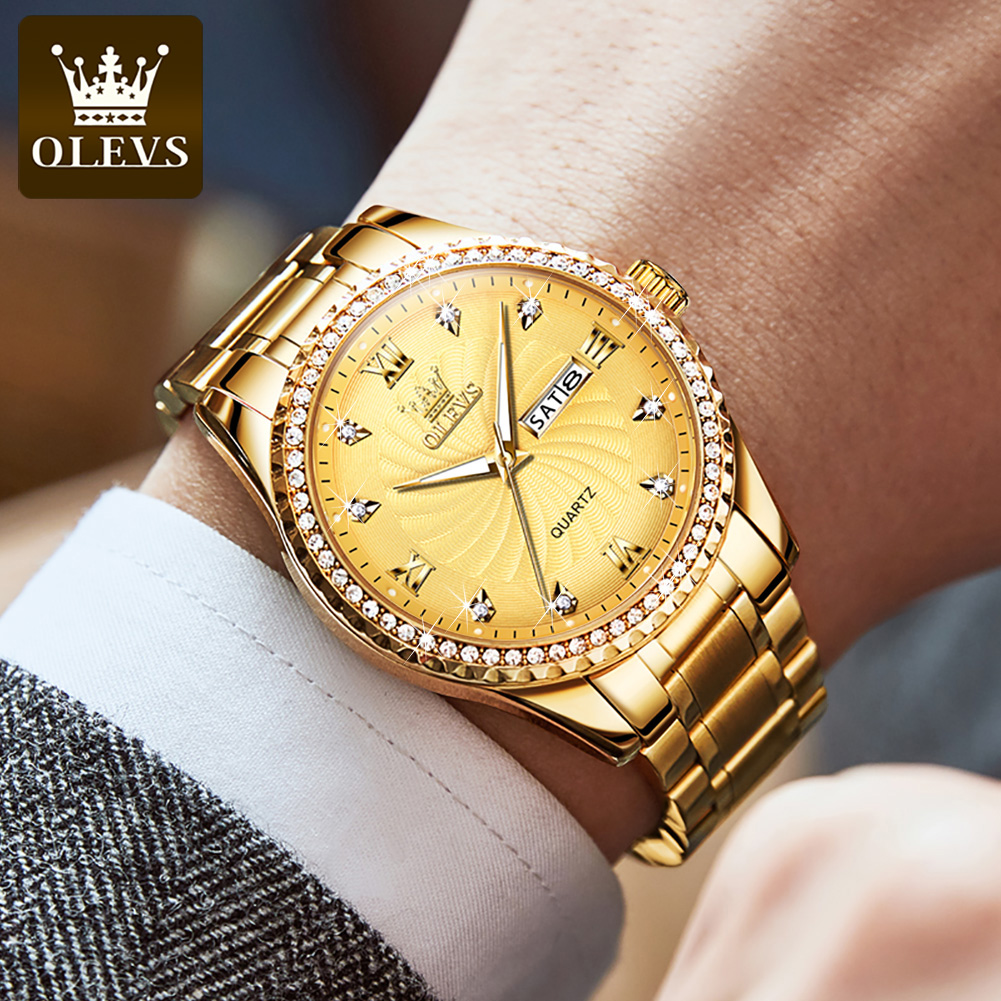 OLEVS 5565 高級ブランドクォーツ時計男性用防水ダイ - Luxury Watch Maker のレビューと価格