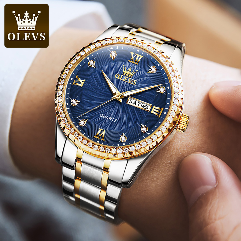 OLEVS 5565 高級ブランドクォーツ時計男性用防水ダイ - Luxury Watch Maker のレビューと価格