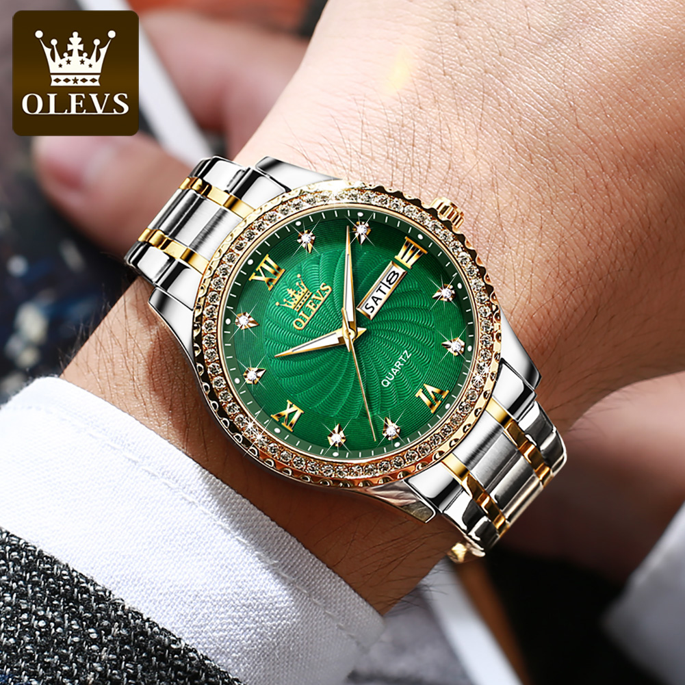 OLEVS 5565 高級ブランドクォーツ時計男性用防水ダイ - Luxury Watch Maker のレビューと価格