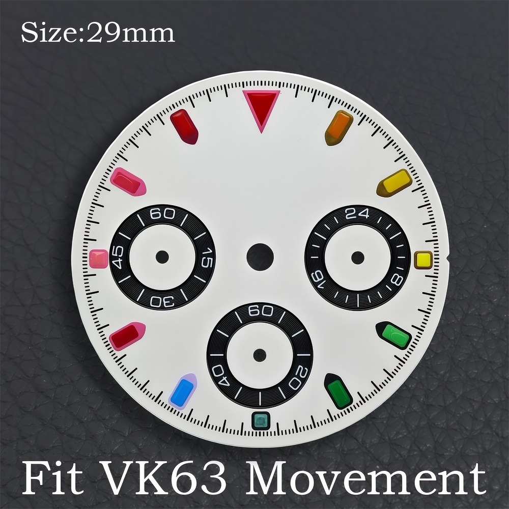 VK63 29 ミリメートルダイヤル時計針グリーン発光クロノ - Exhibition Caseback のレビューと価格