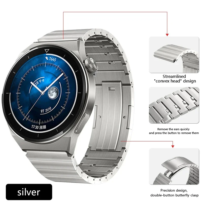 22 ミリメートルクイックフィットチタンメタルバンド Hua - Luxury Watch Galaxy のレビューと価格