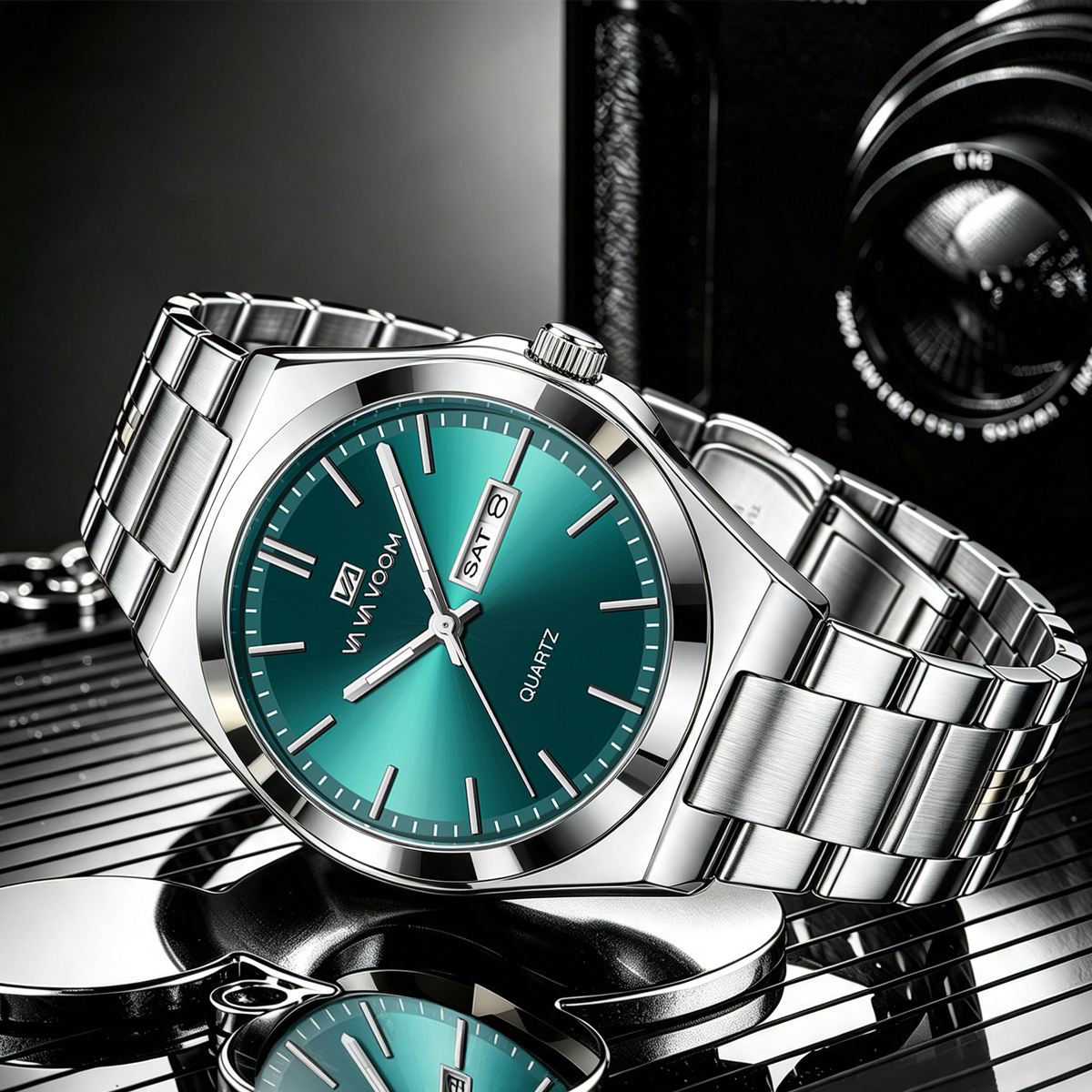 男性用高級腕時計 3Bar防水 夜光 日付・曜日表示 シルバ - Luxury Watch Longines のレビューと価格