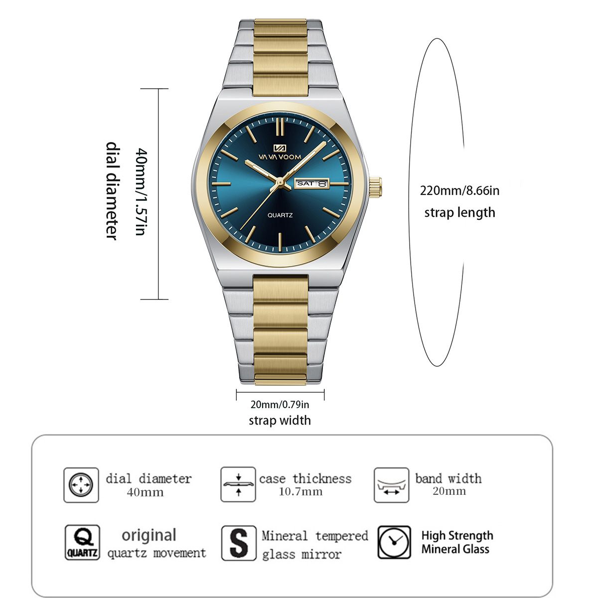 男性用高級腕時計 3Bar防水 夜光 日付・曜日表示 シルバ - Luxury Watch Longines のレビューと価格