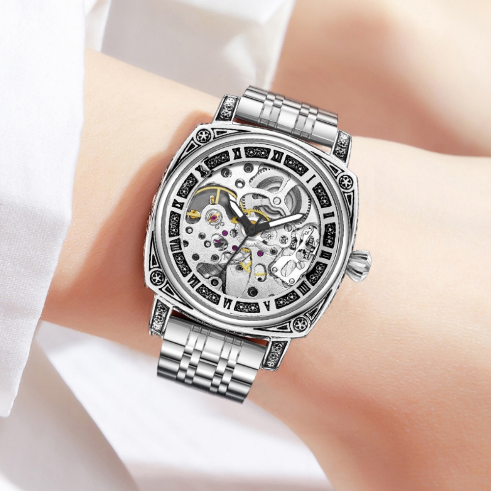 パーソナライズされた女性用中空機械式時計、ヴィンテージ彫刻入 - Luxury Watch Value のレビューと価格