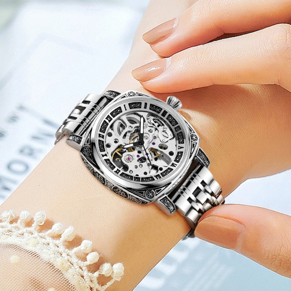 パーソナライズされた女性用中空機械式時計、ヴィンテージ彫刻入 - Luxury Watch Value のレビューと価格