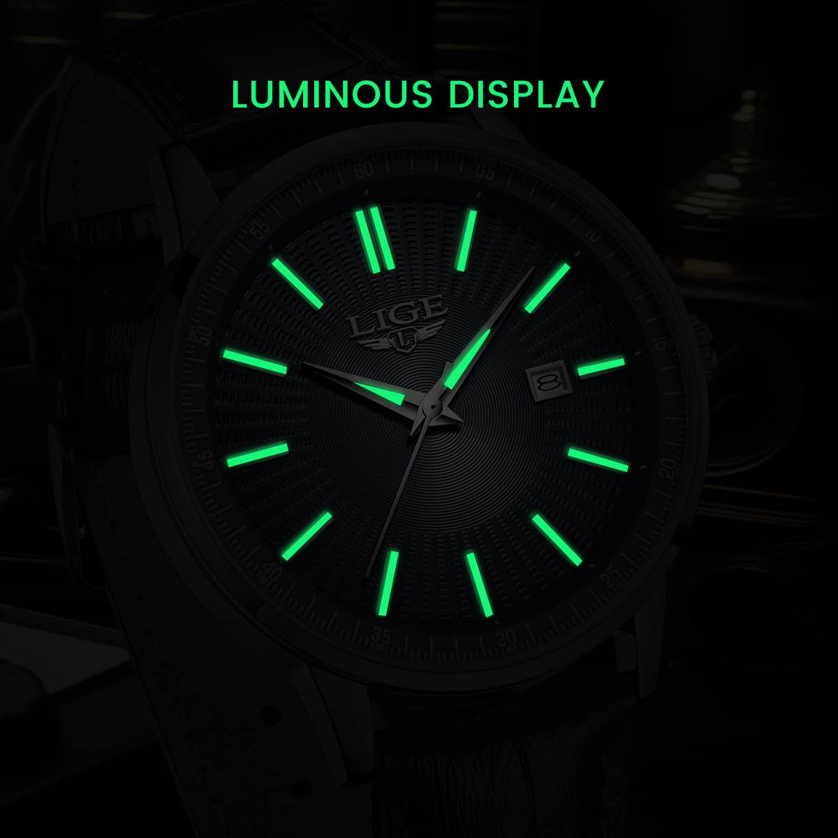 LIGEトップブランド高級メンズ腕時計 ビジネスレザー クォ - Luxury Watch Maker のレビューと価格