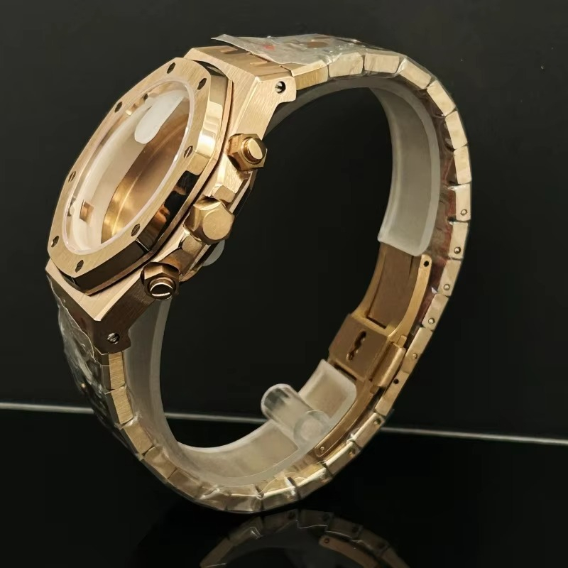41 ミリメートルローズゴールドブラック腕時計メンズクロノグ - Exhibition Caseback のレビューと価格