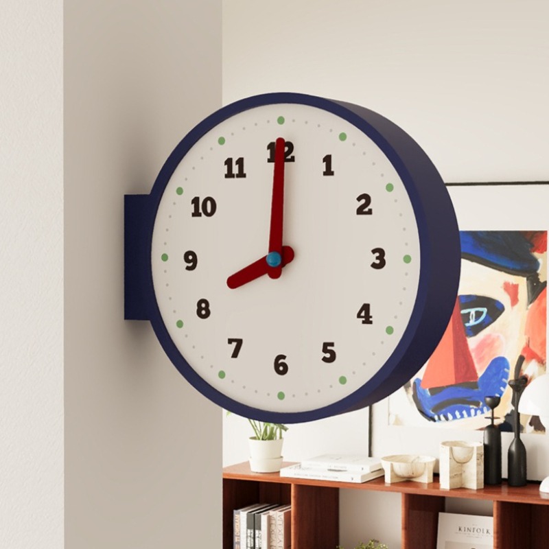 両面壁掛け時計コーナーリビングルームヴィンテージ壁掛け時計高 - Luxury Watch House のレビューと価格